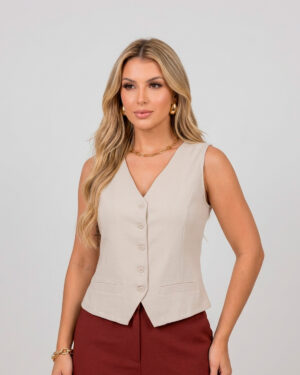 Colete Alfaiataria Twill: Elegância em Tecido Premium